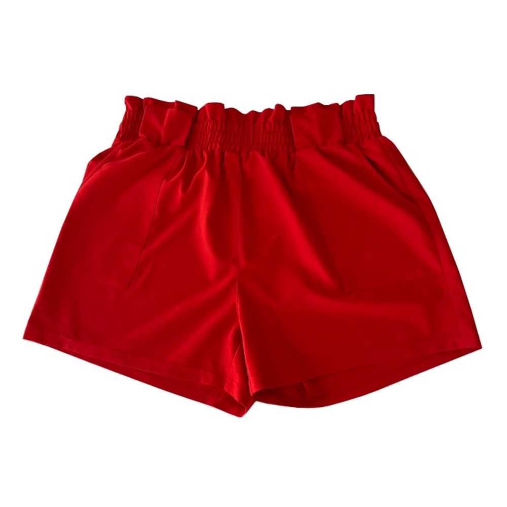 Grace Karin Red Paper Bag High Waisted‎ Shorts